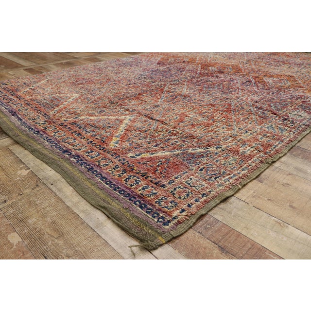 Late 20th Century Late 20th Century Vintage Beni MGuild Moroccan Rug 06'03 X 10'00 For Sale In Dallas - Image 6 of 7