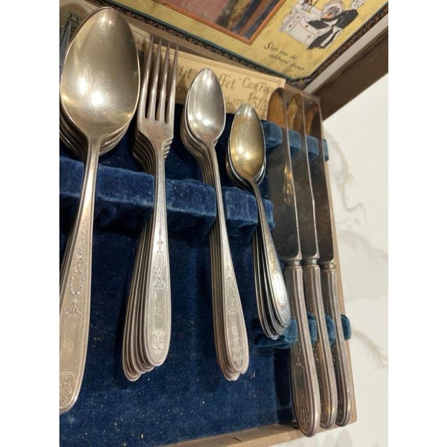 Vintage Community Plate Silverplate Flatware Set, 46 Pieces With Original Box For Sale In Orlando - Image 6 of 12