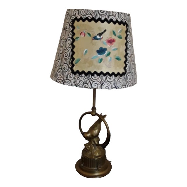 Art Deco Table Lamp with Figurish Bronze Foot, 1928 For Sale