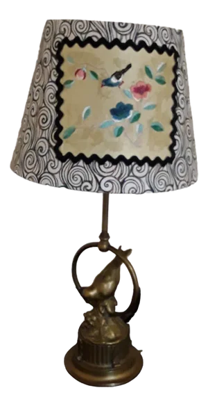 Art Deco Table Lamp with Figurish Bronze Foot, 1928