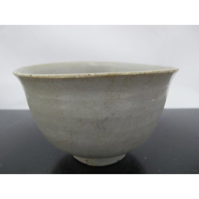 Celadon Chinese Longquan Celadon Pottery Footed Tea Bowl For Sale - Image 8 of 10