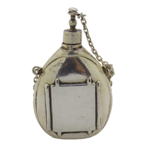 Vintage Italian Handmade Genuine Silver Canteen Shaped Perfume Bottle Miniature