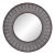 Italian Faux Shagreen & Walnut Concave Round Mirror, Late 20th Century. For Sale