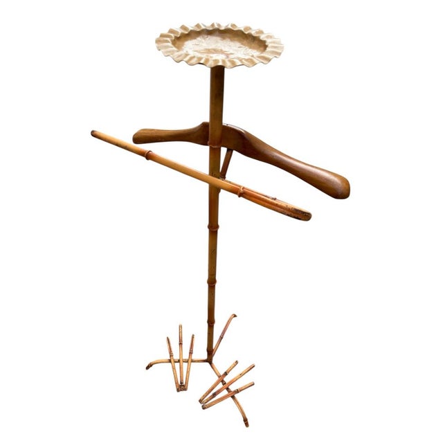 French Faux Bamboo Valet Stand, 1960s For Sale - Image 4 of 12