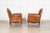 1920s English Tan Leather Club Armchairs, 1920, Set of 2 For Sale - Image 5 of 17