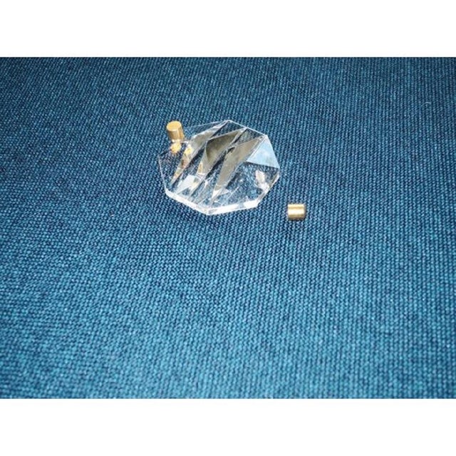 Gold-Plated Brass and Faceted Glass Chandelier from Kinkeldey, 1960s For Sale - Image 10 of 12