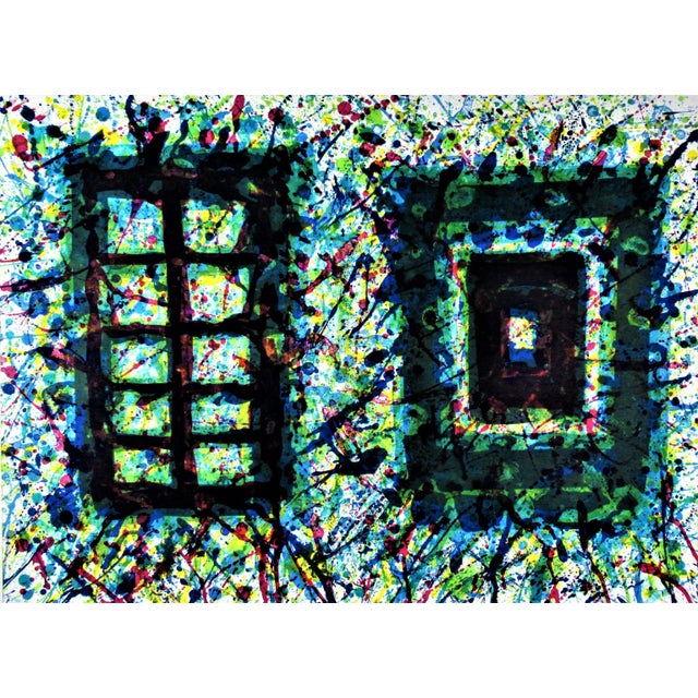 Abstract Expressionism Sam Francis, "Concert Hall Set III" Large original color lithograph, 1977 For Sale - Image 3 of 10