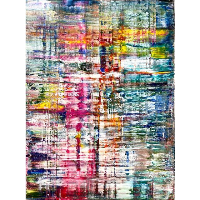 Textile Contemporary Abstract Oil on Canvas "Abstract Informal 2023-2070-4" by Robert Niesse For Sale - Image 7 of 8