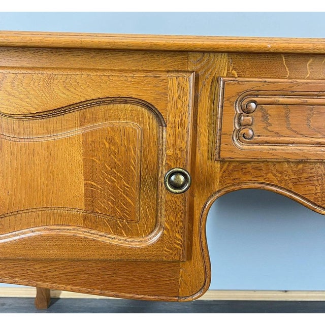 Vintage French Louis Style Carved Desk with Storage For Sale - Image 5 of 14