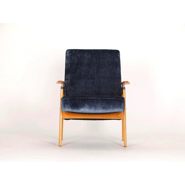 Wood Vintage Lounge Chair by Jaroslav Smidek for Jitona, 1960s For Sale - Image 7 of 9