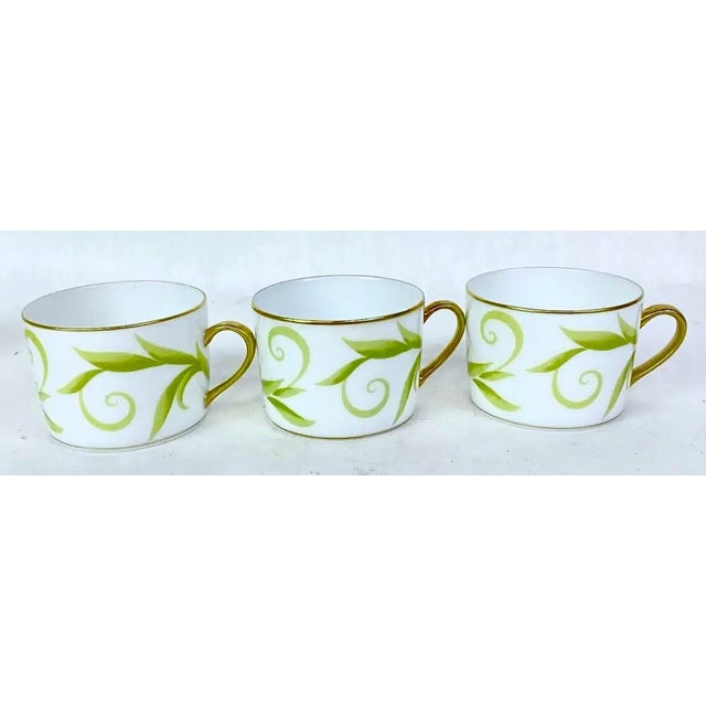 Bernardaud Frivole, French Limoges, Flat Cup & Saucer Set - Complete Set of 7 (Never Used) For Sale - Image 10 of 13