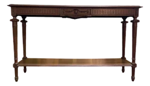 Large Louis XVI Style Walnut Console Table