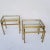 Pair of Guy Lefevre For Maison Jansen side tables/nesting tables with floating glass tops. Low Table: 17 /13/13 Top Table:...