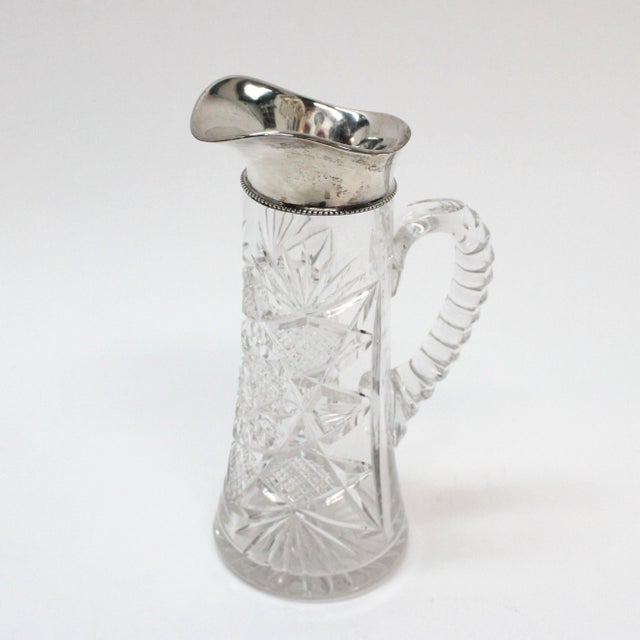 Vintage Sterling Silver Mounted Cut Crystal Pitcher Chairish