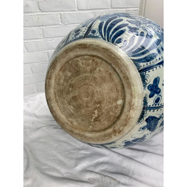 Mid 20th Century Mid 20th Century Monumental Chinese Blue & White Vases - A Pair For Sale - Image 5 of 12