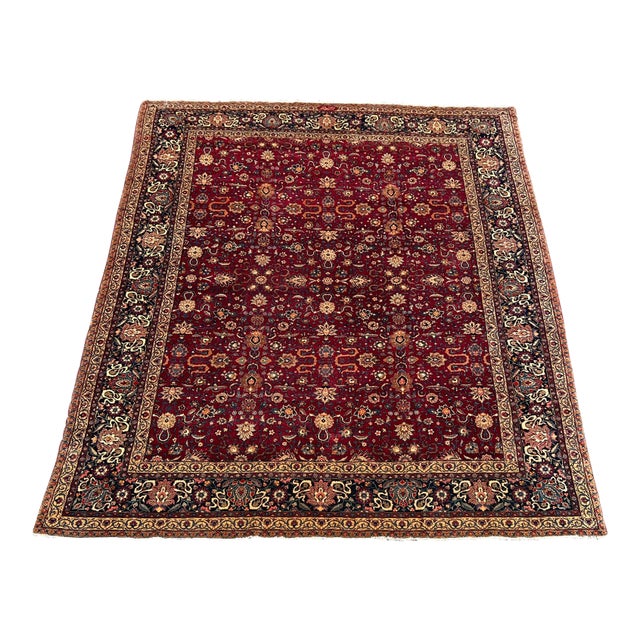 Antique Tabriz Carpet, Signed & Dated 1923 For Sale