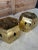 Brass Pair Vintage Pierced Brass Chinese Garden Stools With Removable Cushions For Sale - Image 8 of 11