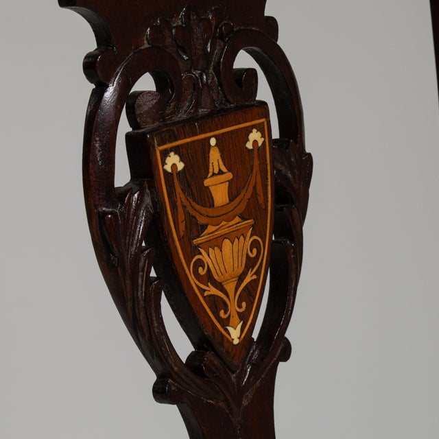 19th Century Victorian Mahogany Chair with Upholstered Seat For Sale - Image 11 of 11