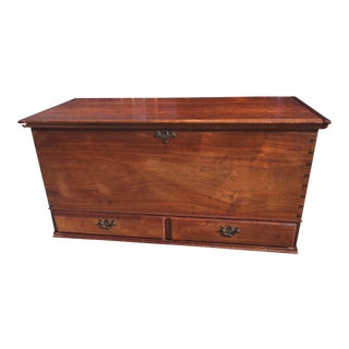 18th Century American Cherry Blanket Chest Trunk For Sale