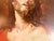 Wood Antique Oil Portrait of Jesus Christ With Crown of Thorns Shoulder Draped With Scarlet Robe Painted in 1922 D Ferreiro For Sale - Image 7 of 11