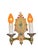 Cast aluminum wall sconces with their original gold paint with red and green highlights. New candle sleeves. All new wire...
