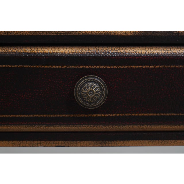 1990s Stunning Regency 2 Drawer Painted Finish Canterbury Magazine Rack For Sale - Image 5 of 17