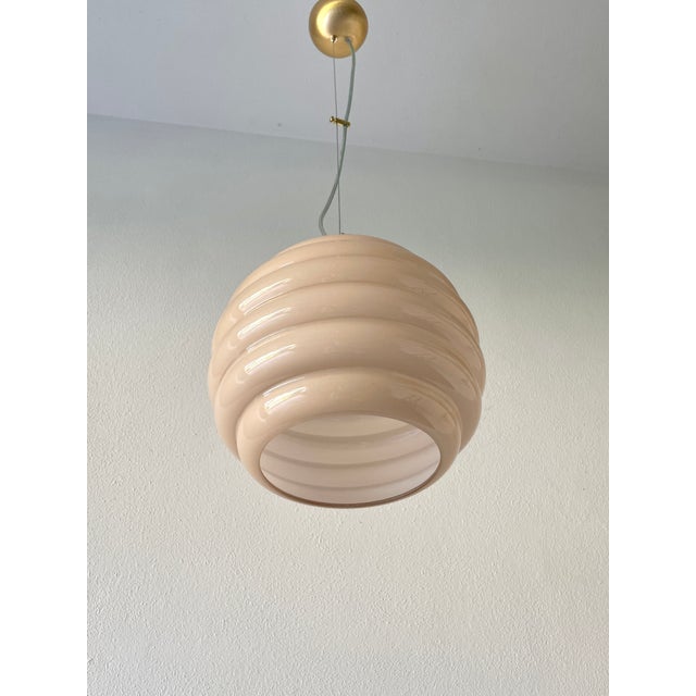 Dune 27 Murano Jacketed Glass Chandelier in Sand-Taupe Color, 2010s For Sale - Image 4 of 18