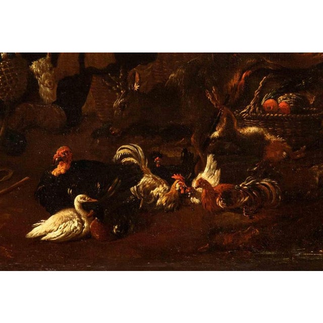 Unknown, Landscape with Merchants Arranging the Goods, Oil Painting, Late 17th Century For Sale - Image 5 of 7