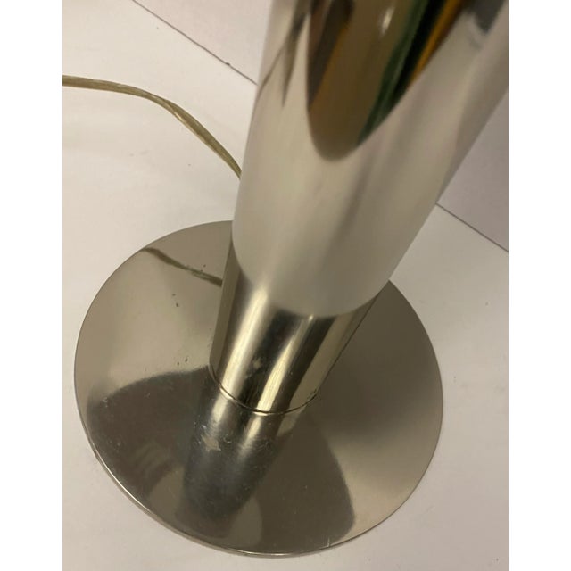 Mid-Century Modern 1970s Laurel Lamp Robert Sonneman Chrome Mushroom Table Lamp With Double Bulb For Sale - Image 3 of 7