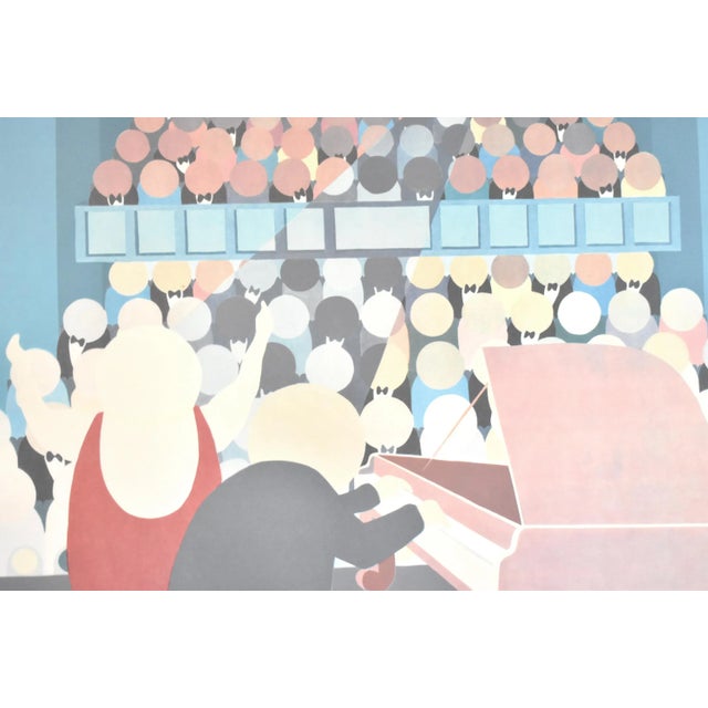 Contemporary Vintage Framed Carol Dahl "Performance Art" Serigraph For Sale - Image 3 of 9