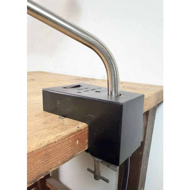 Metal Industrial Grey Factory Office Desk Lamp from Elektrosvit, 1970s For Sale - Image 7 of 18