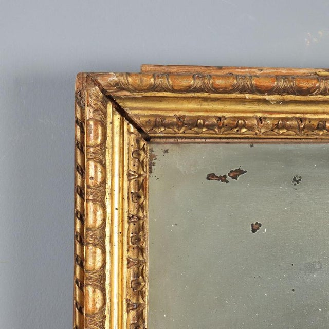Carved and Gilded Fir Wall Mirror For Sale - Image 3 of 9