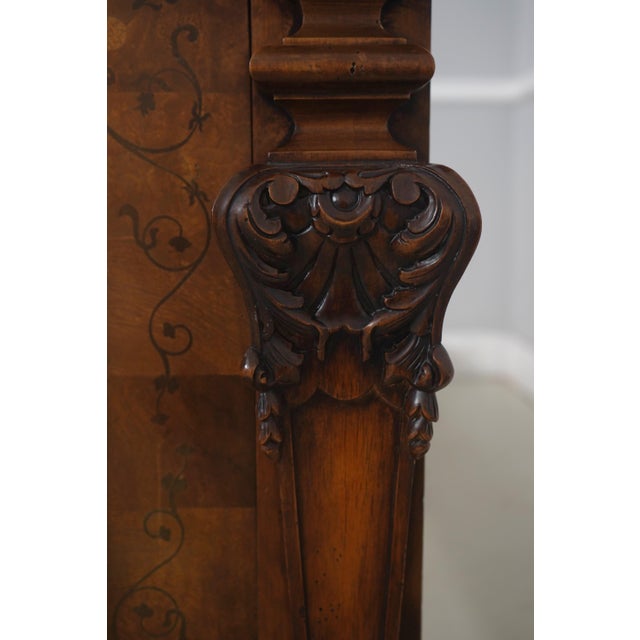 Henredon King Size Victorian Style Walnut Bed For Sale - Image 13 of 18