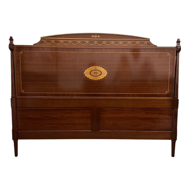 20th Century Edwardian Headboard in Wood, England, 1930s For Sale