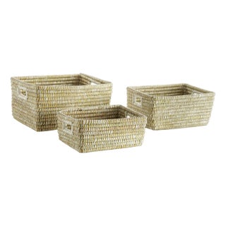 Rivergrass Rectangular Storage Baskets, Set Of 3 For Sale