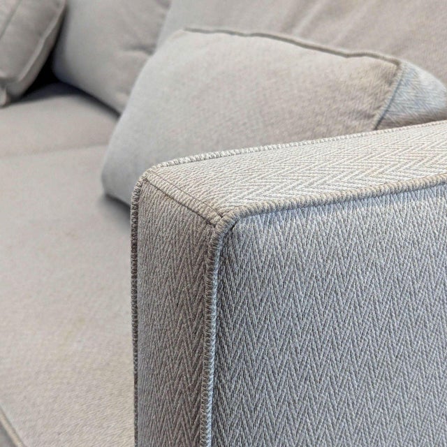 Textile Room & Board Modern 3-Seat Sofa in Light Gray Fabric For Sale - Image 7 of 11