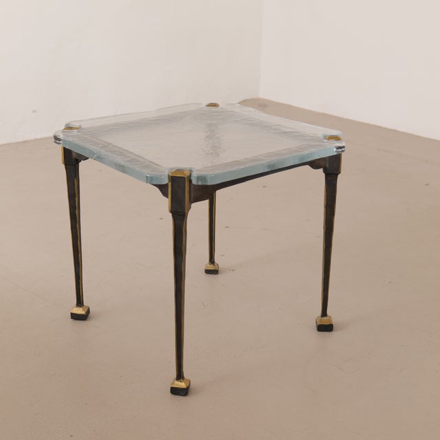 Metal Brutalist Coffee Table in Bronze from Lothar Klute, 1980 For Sale - Image 7 of 10
