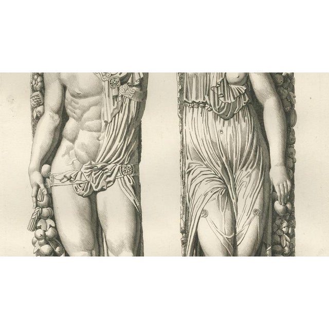 Louis-Pierre Baltard, Louvre Sculpture Reliefs, 1803, Paper For Sale - Image 6 of 9