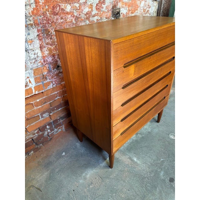 1950s E.W. Bach 6 Drawer Teak Dresser For Sale - Image 5 of 10