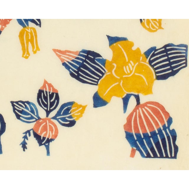 Japanese Stencil Dyed Print by Kichiemon Okamura For Sale In Indianapolis - Image 6 of 7