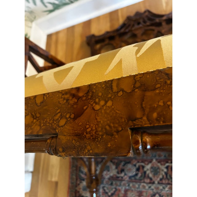 Early to Mid 20th Century Anglo-Chinese Faux Tortoiseshell Lacquer Pagoda Armchair For Sale - Image 14 of 15