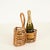 Wood French Riviera Bottle Rack in Curved Bamboo and Wicker, Italy, 1970s For Sale - Image 7 of 11