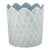 Floral Trellis Large Floor Planter, Pale Blue/White For Sale