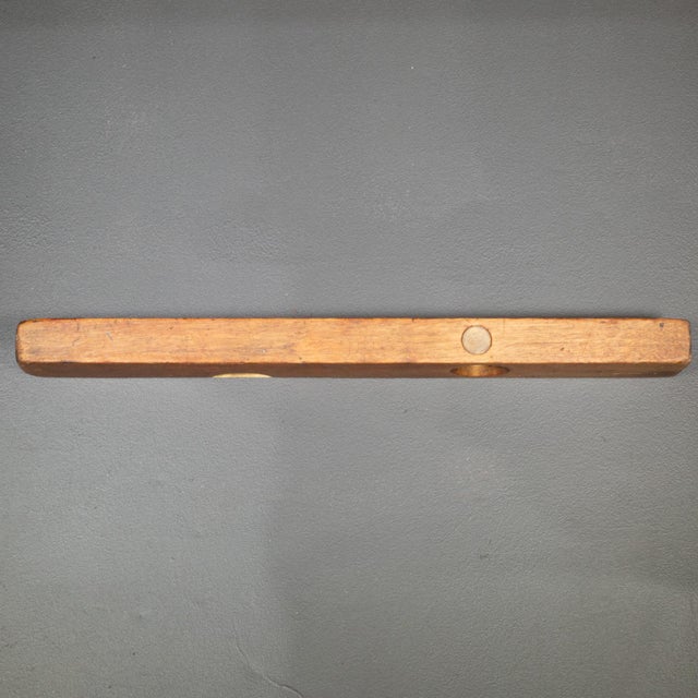Vintage Goodell-Pratt Brass and Wood Level C.1940 For Sale - Image 4 of 4