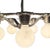 Gold 1928 Art Deco Brass Petite Five Light Circular Polychrome Chandelier For Sale - Image 8 of 11