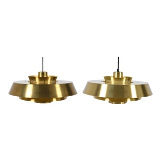 Excellent Pair of Jo Hammerborg 'Nova' Pendant Lights for Fog & Morup. For Sale