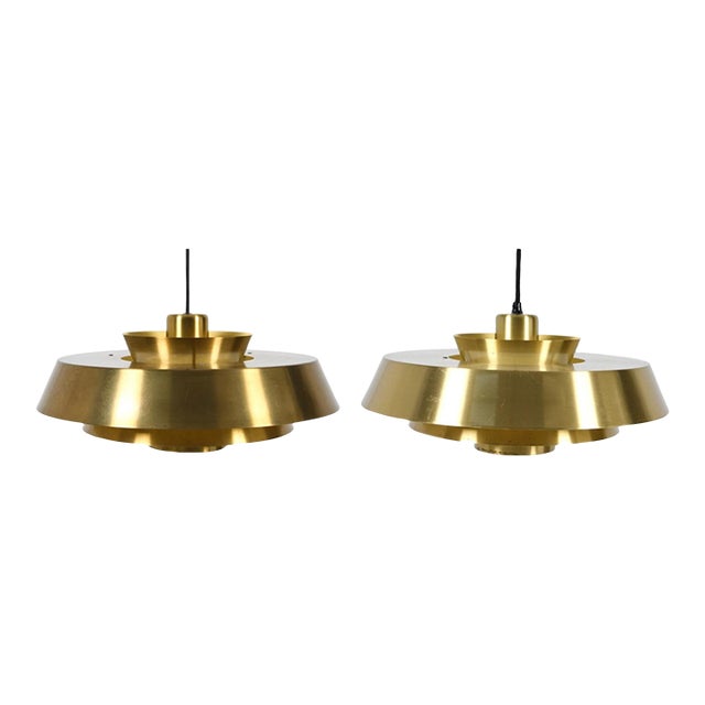 Excellent Pair of Jo Hammerborg 'Nova' Pendant Lights for Fog & Morup. For Sale