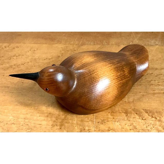 Vintage Carved Wood Bird Sculpture For Sale - Image 10 of 12