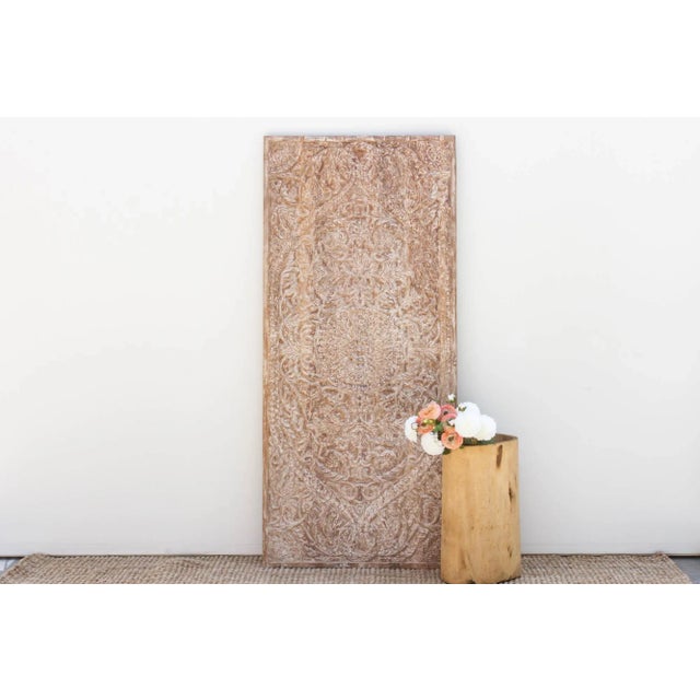 English Finely Carved Anglo-Indian Carved Door For Sale - Image 3 of 9