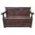 Brown Oak High Back Settle with Carved Back Panels, 17th Century For Sale - Image 8 of 8